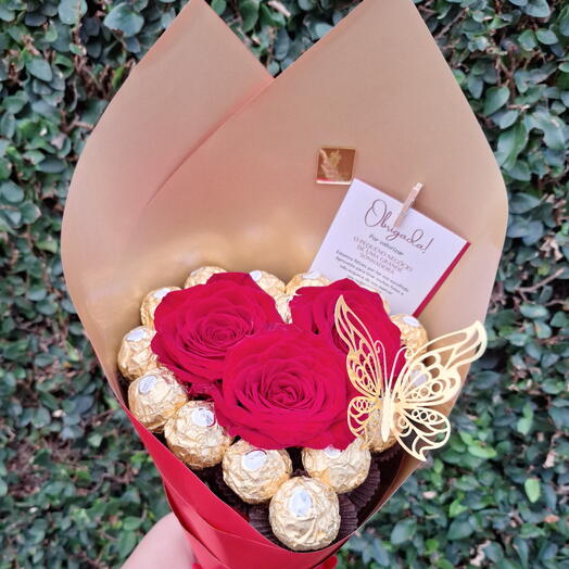 Buquê Coração P Ferrero Rocher