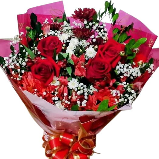 Buquê 4 Rosas Vermelhas