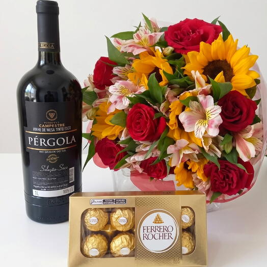 Buque Misto com Vinho e Ferrero