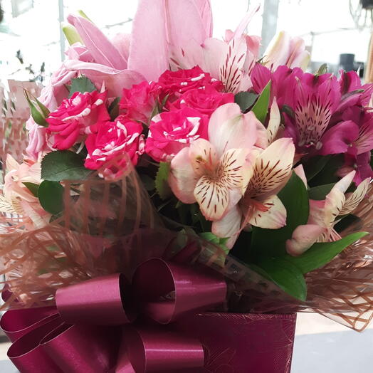 Arranjo na caixa box