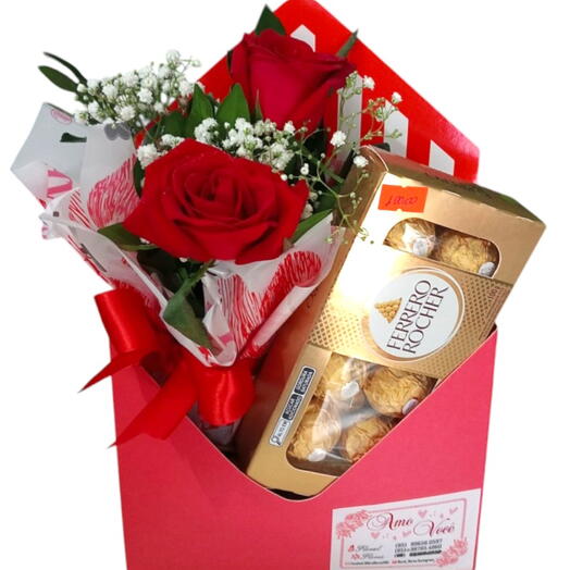 Caixa Envelope com Ferrero