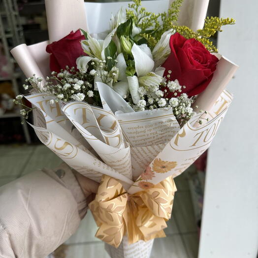 Ramalhete 2 rosas lux