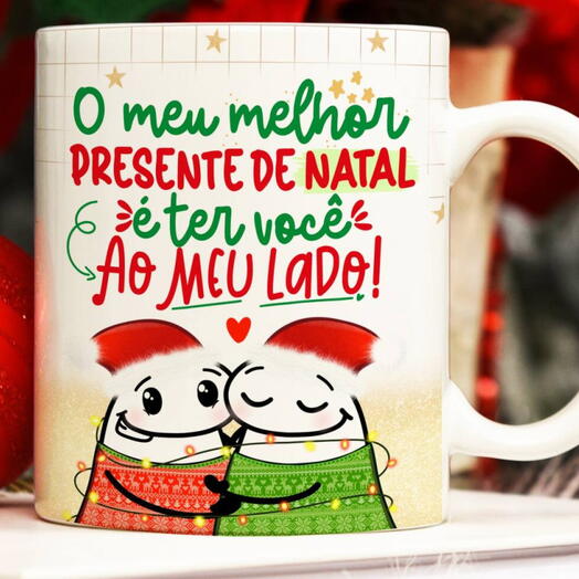 Caneca Natal Flork - O melhor Presente De Natal e Ter Você Ao meu Lado