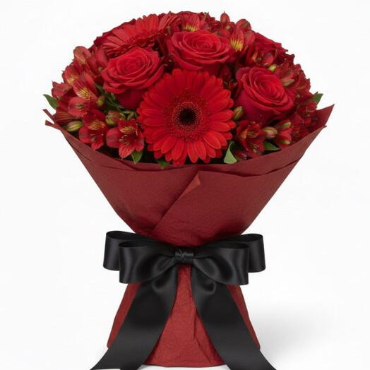 Buquê Amor Red Rosas e Gerberas