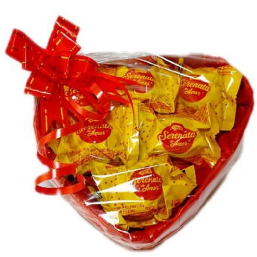 Coração c/6 Bombons Serenata de Amor