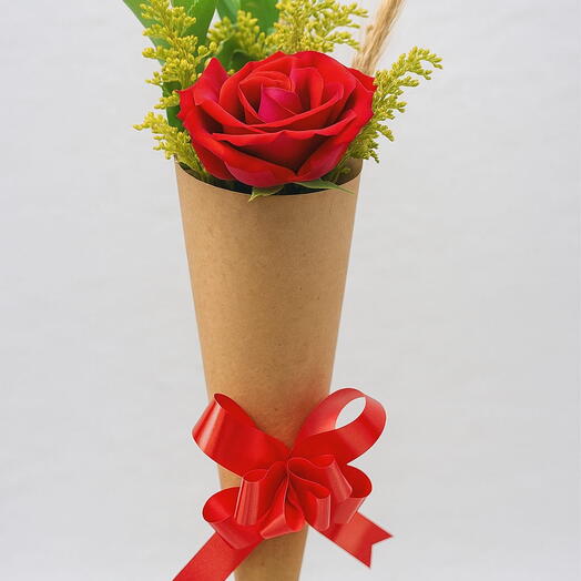 Buquê Rosa Cone Decorado