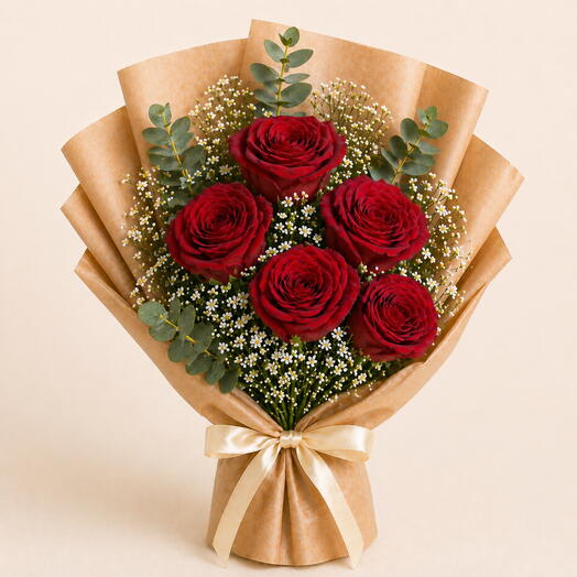 Ramalhete com 5 Rosas