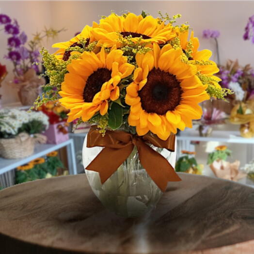 Girassol no Vaso Pera