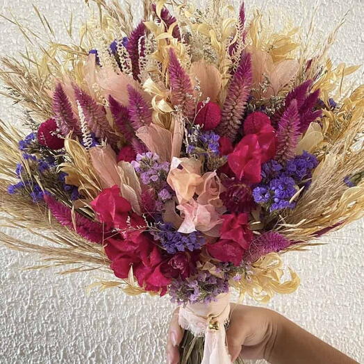 Buquê de noiva Fucsia e Lavanda G