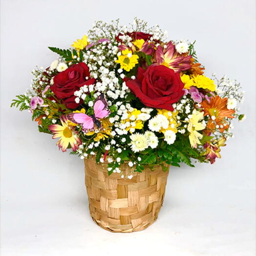 Flores em caixa de flores