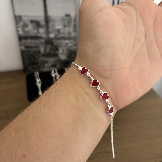 Pulseira 5 Corações