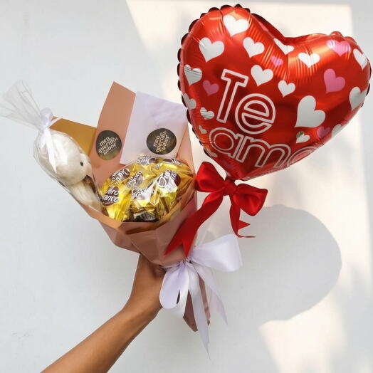 Dia das Mães - Buquê Bombonzinho Ouro Branco ou Sonho de Valsa + kit