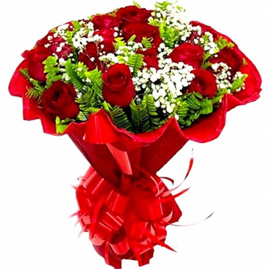 Buquê de 15 Rosas Vermelha