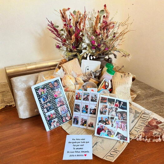 Cesta Celebração com Flores"