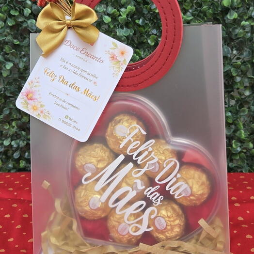 Presente com Chocolate de Dia das Mães- Bolsa de Amor ️