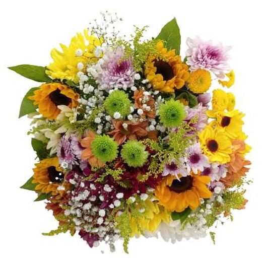 Buquê de Flores do Campo e Girassois