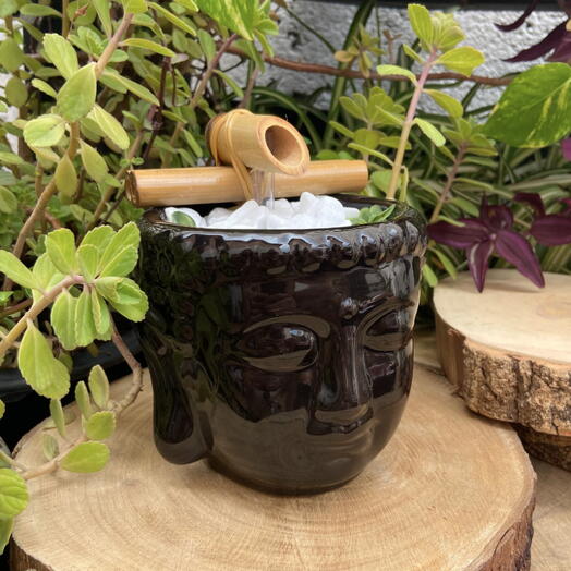 Fonte de Agua em Cerâmica Cabeça de Buda (12cm)