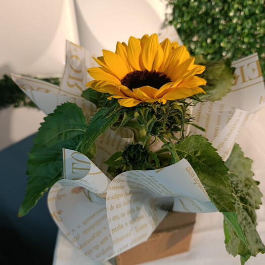 Mini Vaso de Girassol Decorado