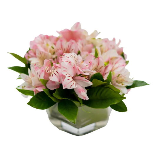 Arranjo de Astromelia em vaso de Vidro Alissa