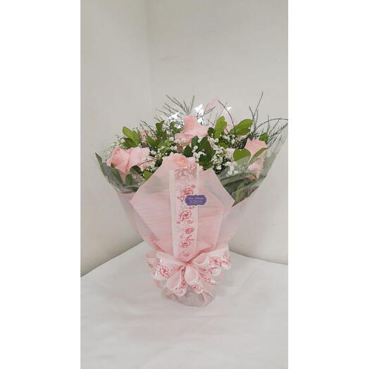 Buquê de 6 Rosas Rosa