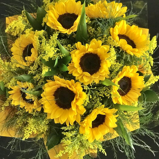 bouquet de girassol 12 hastes