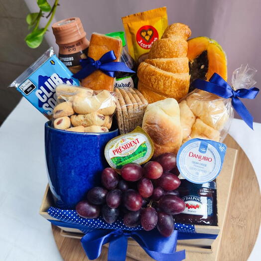Cesta de Cafe da Manhã Blue