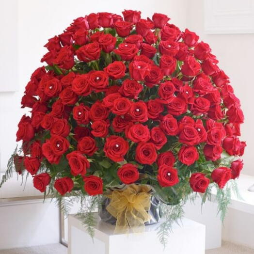 Cachepo de Rosas Vermelhas