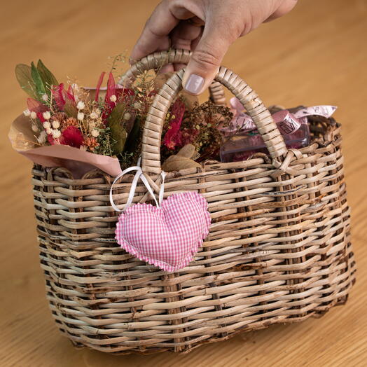 Bolsa de Palha com Coração