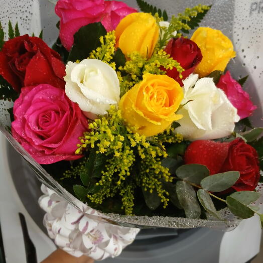 13 rosas coloridas