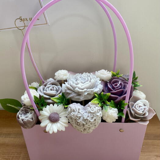 Cesta de Flor Aromatica Lilas - Especial Dia das Mães