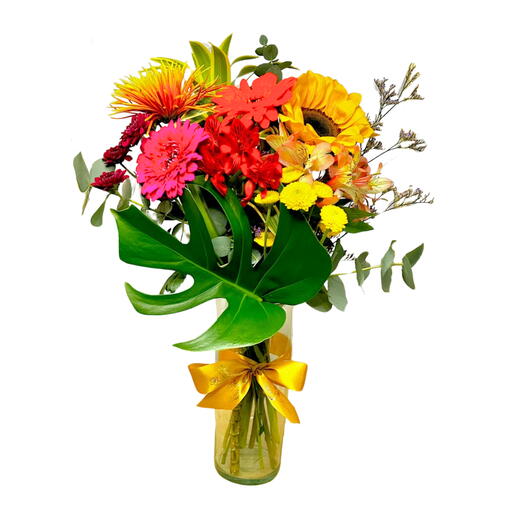 Mix de Flores no Vidro