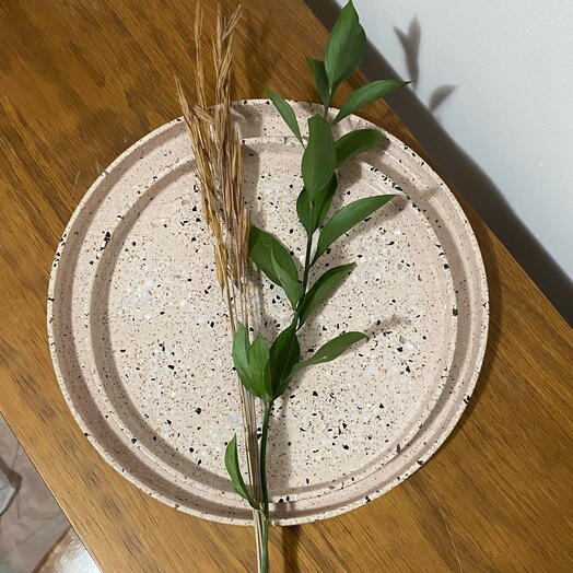 Kit de Bandejas Decorativas em Concreto Granilite