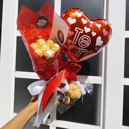 Dia das Mães - Buquê Ferrero Rocher + kit