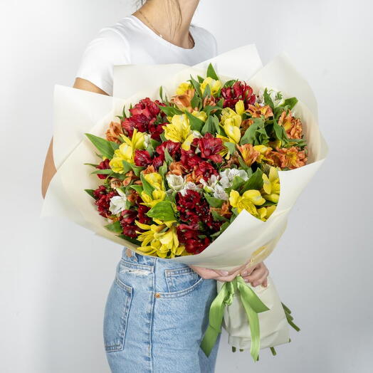 Buquê de flores frescas de Alstroemeria 30 unid