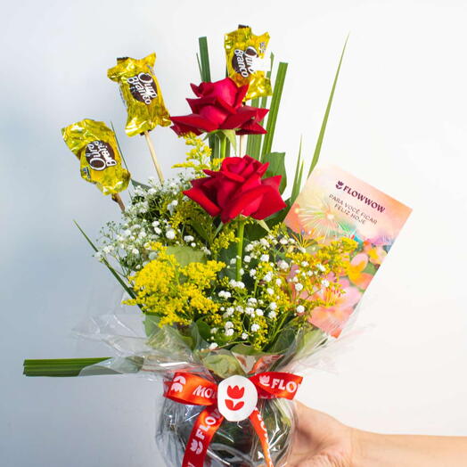 Arranjo no Vasinho com Chocolate