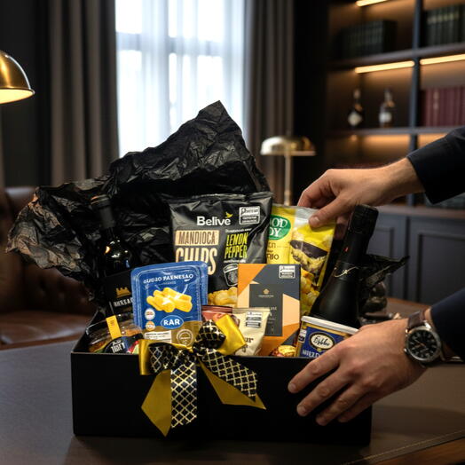 Cesta de Presente Gourmet Just for Men