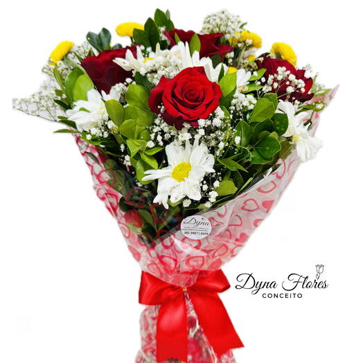 Buquê com 4 Rosas