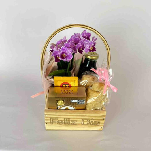 Mine Cesta Feliz Dia Premium - Especial Dia da Mulher