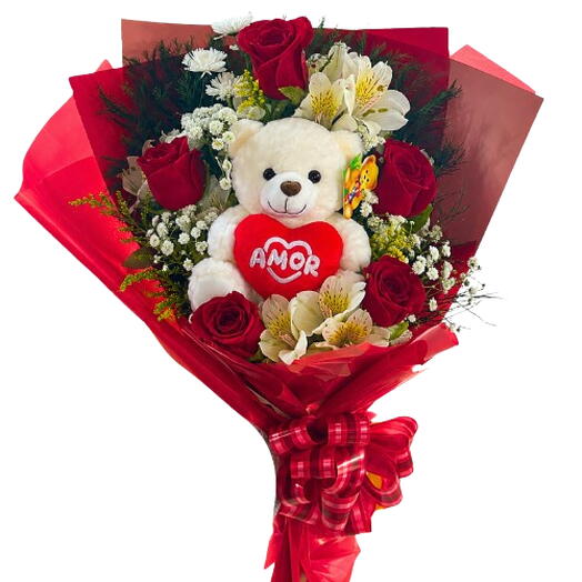 Amor em Flores e Ursinho