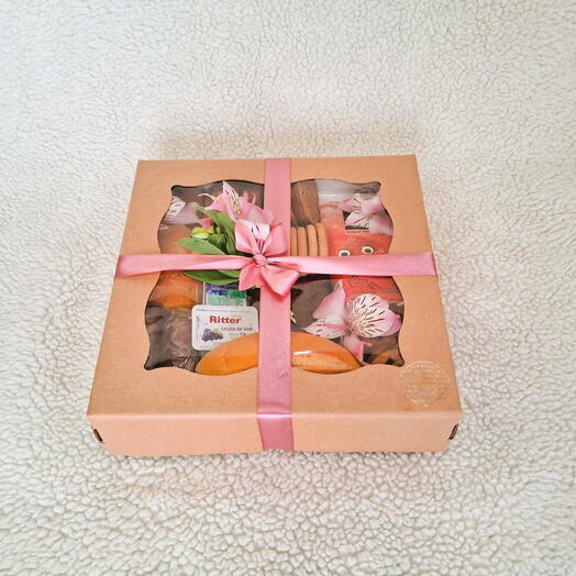 Caixa Kraft com Visor Mini Cafe e Petiscos