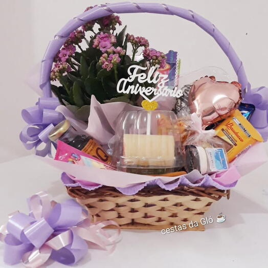 Cesta Lilas da Selma