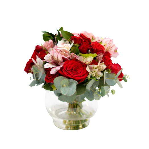 Arranjo de flores Rosa e Vermelho – Ana