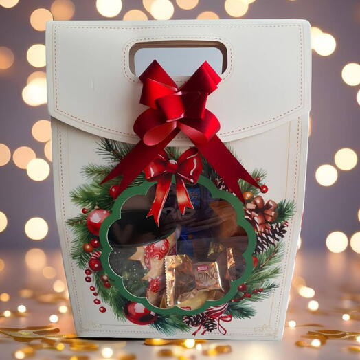 Caixa Maleta de Natal com Caneca Personalizada Natal e Chocolates