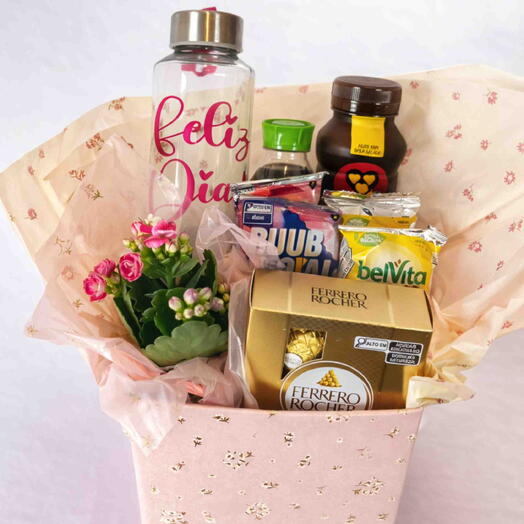 Cesta Cafe   Flores - Especial Dia da Mulher