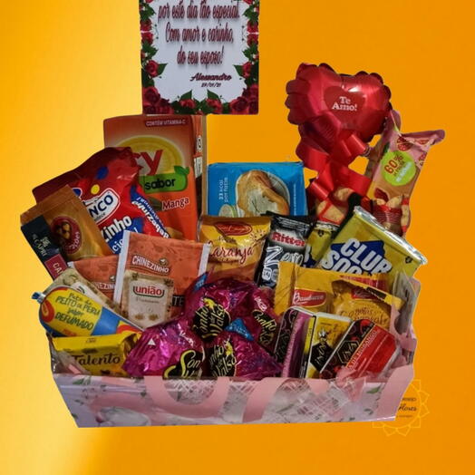 Cesta de Cafe Manhã Rosa