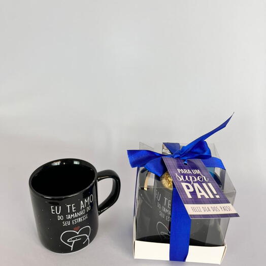 Caneca de Porcelana Personalizada Com Chocolate e Capuccino