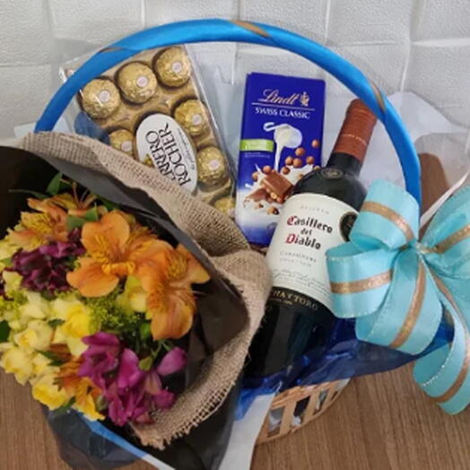 Cesta Vinho Super Luxo