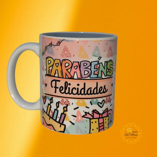 Caneca Parabens - Aniversario