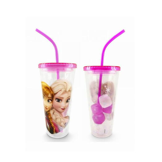 Copo Com Cubos De Gelo Anna   Elsa 600ml Frozen - Dia das Crianças