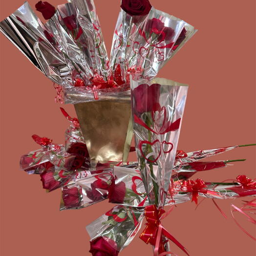 100 Unidades de Rosas Vermelhas